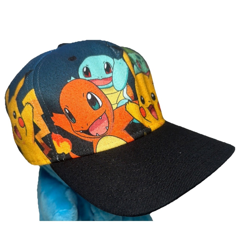 Pokemon Pikachu Bulbasaur Squittle  Charmander OSFM Youth Snapback Hat Cap